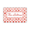 Watercolor Check Print Personalized Door Mat