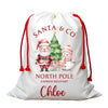 Santa & Snowman Friends Christmas Sack