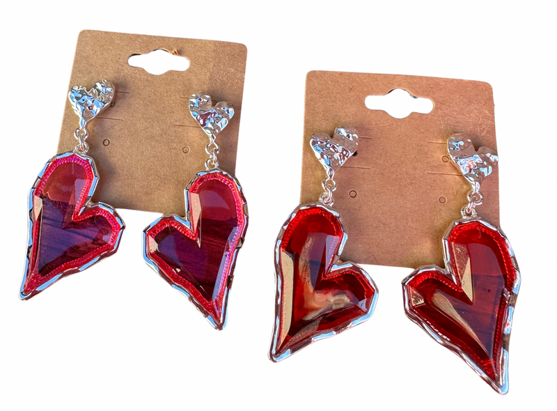 Lexi Glass Heart Earrings