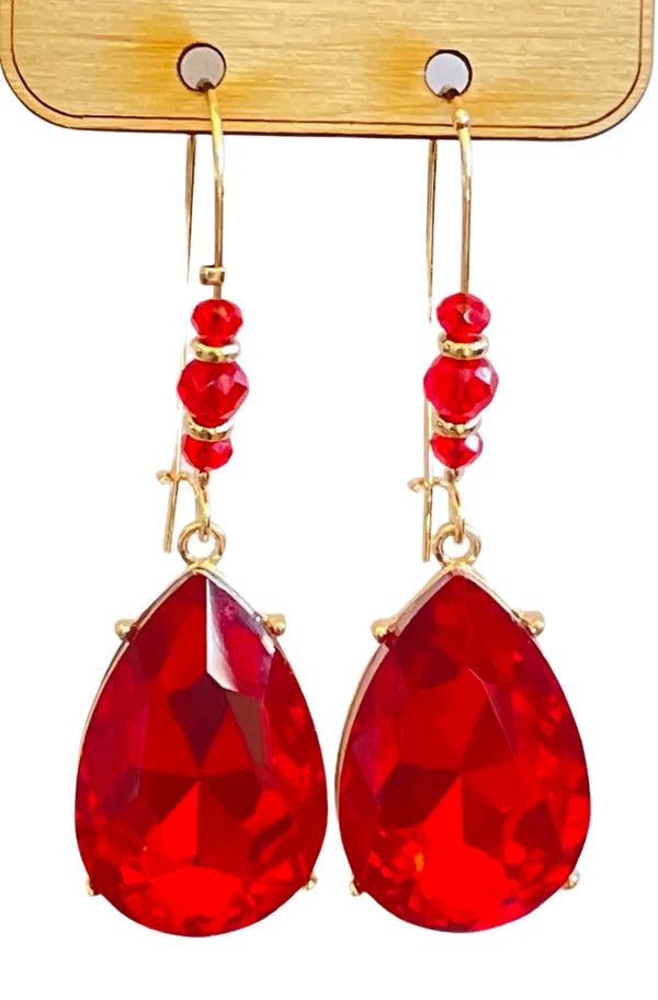 Double Red Earrings