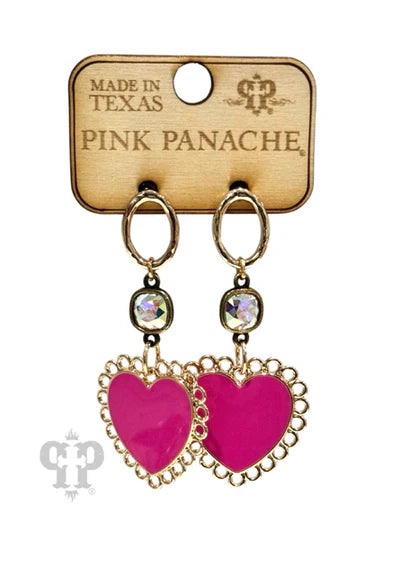 Pink It Up Heart Earrings