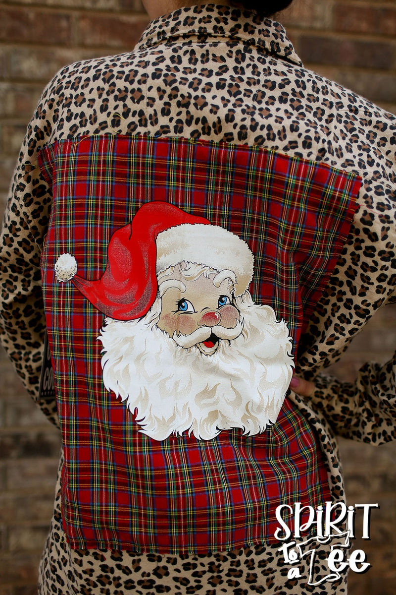 Santa Leopard Flannel