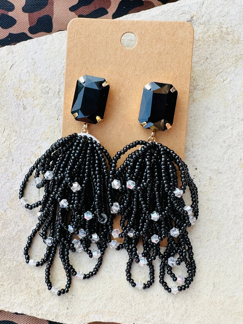 A Lady Out There Black Earrings Rockin The Lace Boutique