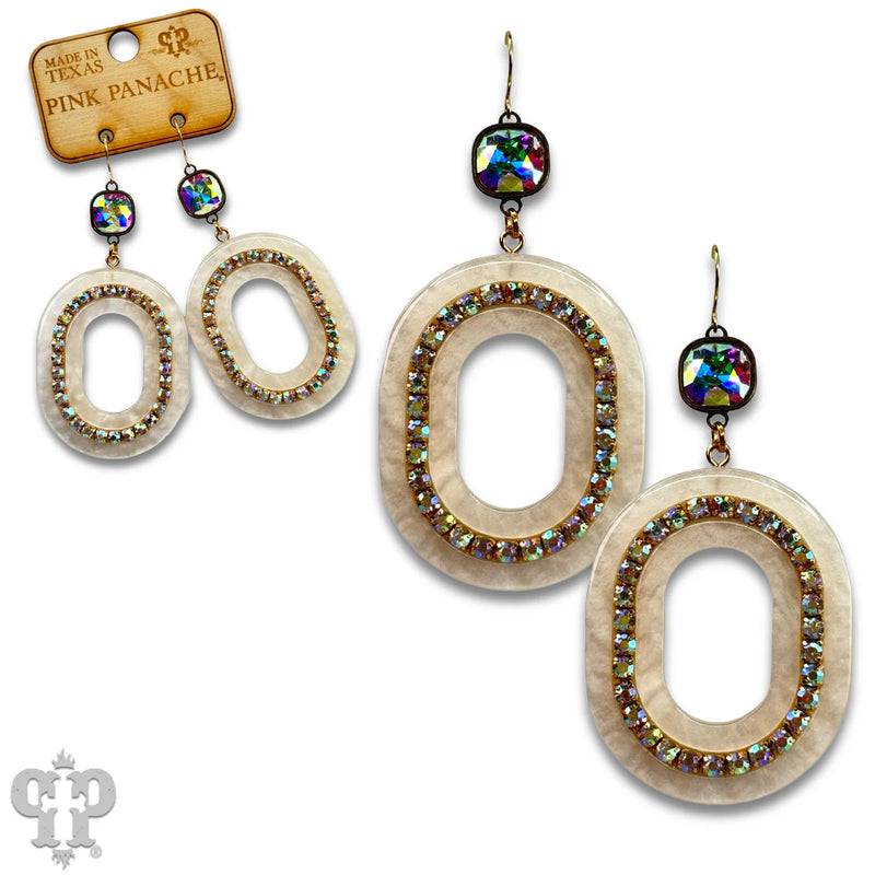 Acrylic Rhinestone Earrings