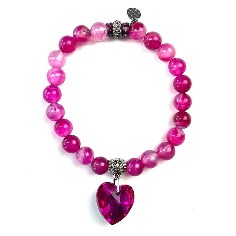 Stretch Heart Drop Bracelet