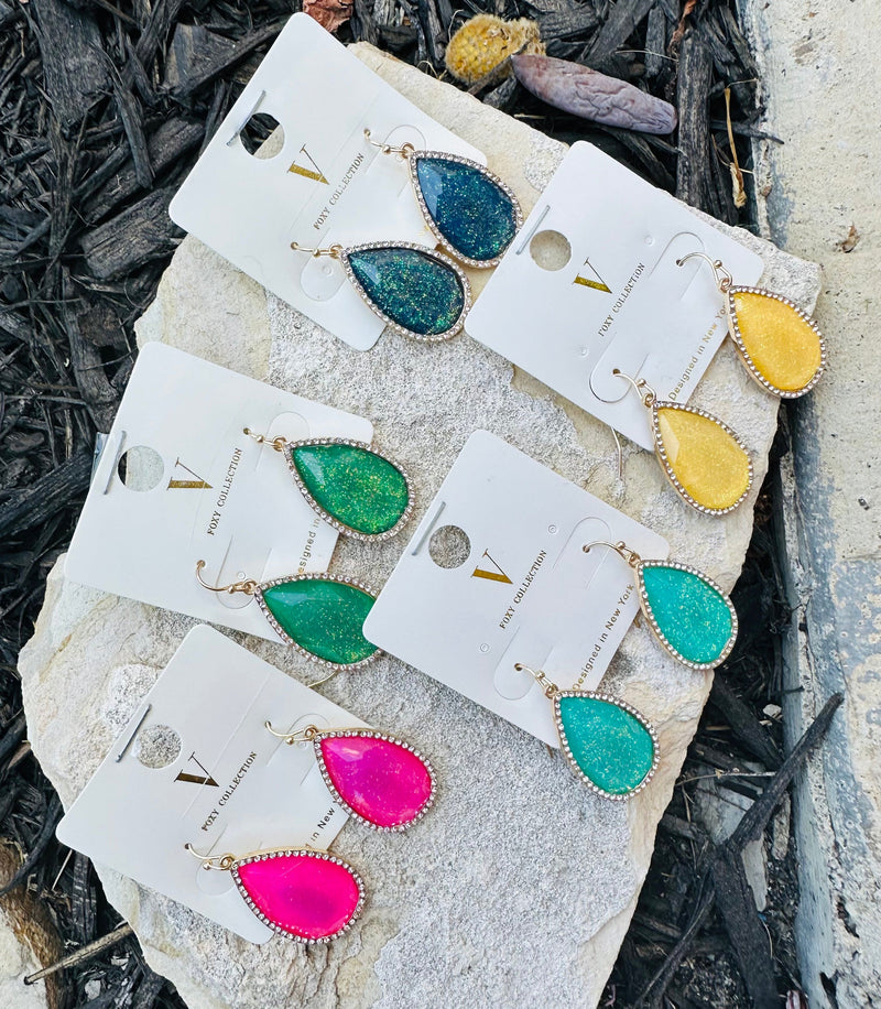Amy Glitter Earrings Rockin The Lace Boutique