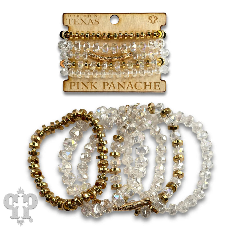 Heishi Crystal Bracelet Set