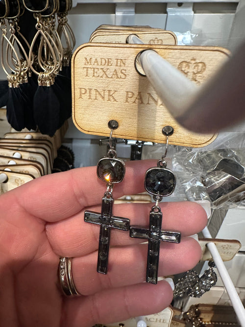 Black Cross Earrings Rockin The Lace Boutique