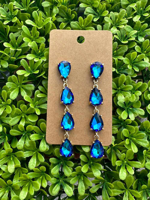 Blue Dangle Earrings Rockin The Lace Boutique