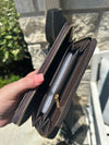 Brown Check Upcycled Wallet Rockin The Lace Boutique