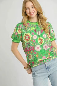 Umgee Retro Floral Top