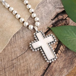 Mother Of Pearl Cross Necklace