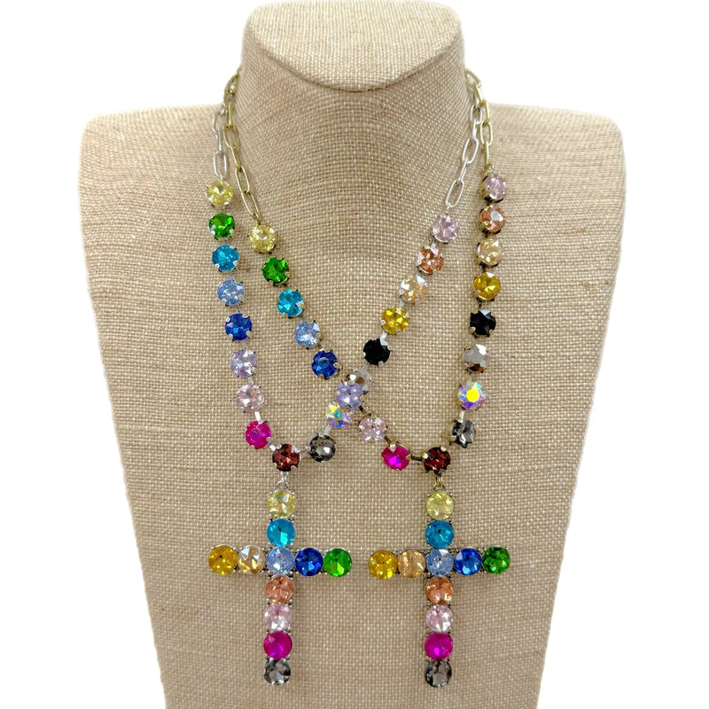 Colorful Cross Necklace