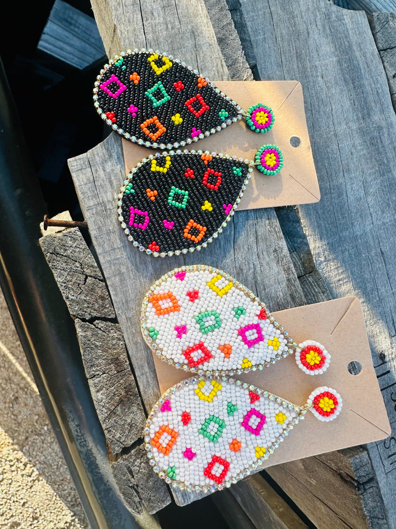 Colorful Beaded Earrings Rockin The Lace Boutique