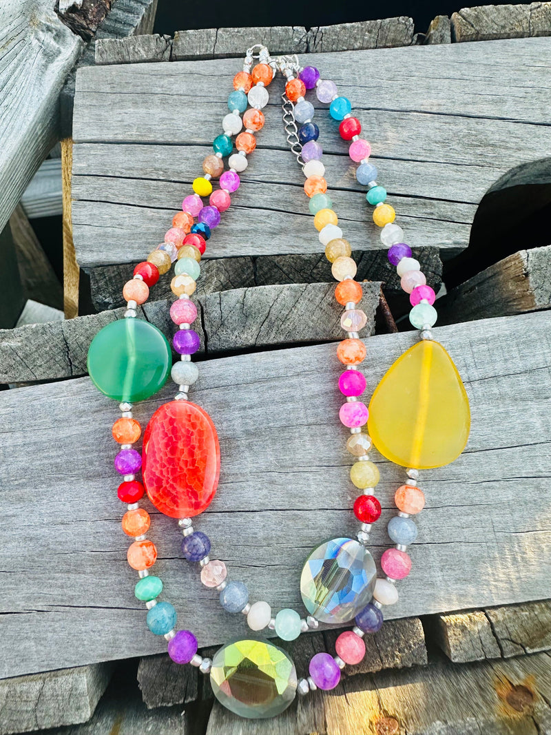 Colorful Girl Necklace Rockin The Lace Boutique