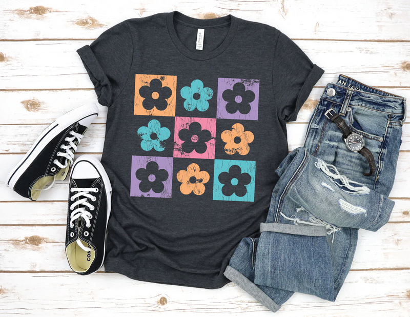 Colorful Checkered Daisy