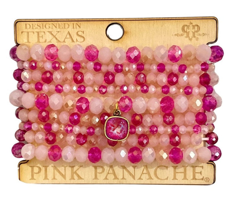 Double Pink Bracelet Set - Pink Panache Rockin The Lace Boutique