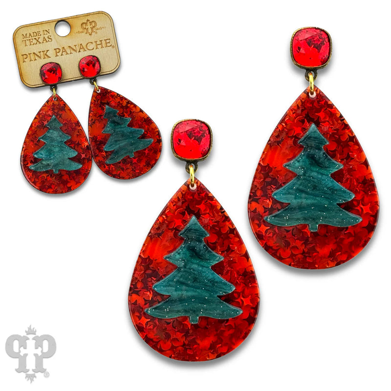 Acrylic Tree Earrings