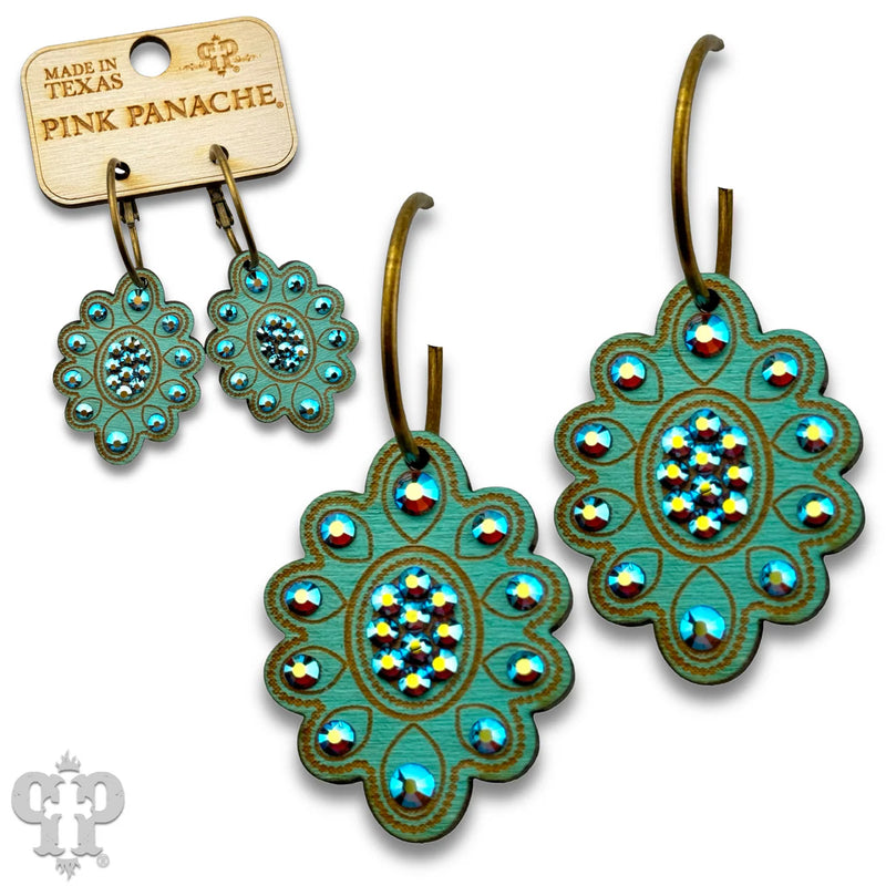 Scalloped Turquoise Earrings