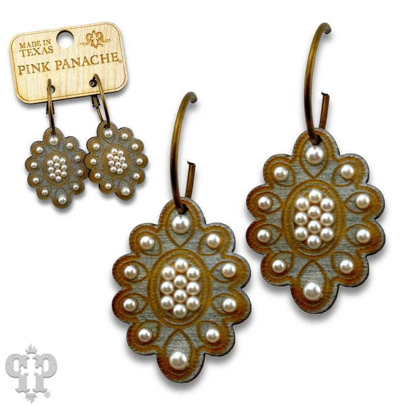 Scalloped Pearl Earrings