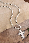 Mother Of Pearl Cross Necklace