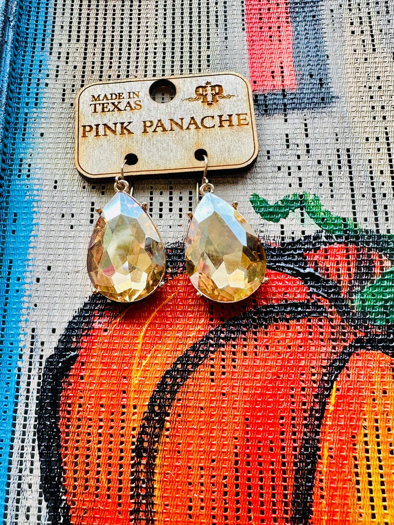 Fall Crystal Earrings - Pink Panache Rockin The Lace Boutique