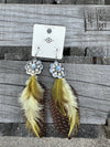 Feather Concho Earring Clearance Rockin The Lace Boutique