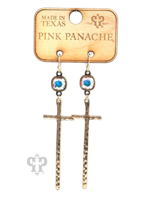 Good Cross Earrings - Pink Panache Rockin The Lace Boutique