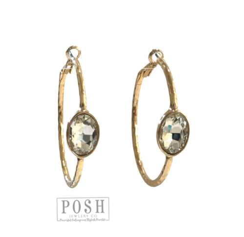 Hammered Hoop Earrings - Posh Rockin The Lace Boutique