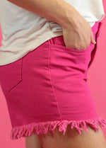 Hope Pink Denim Shorts Rockin The Lace Boutique
