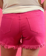 Hope Pink Denim Shorts Rockin The Lace Boutique