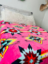 Hot Pink Aztec Blanket - Queen Size Rockin The Lace Boutique