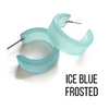 Wide Classic Frosted Hoop Earrings - Clara