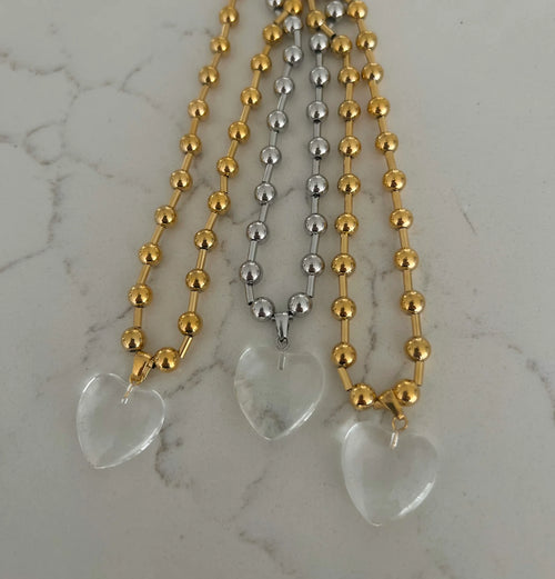 Clear Heart Necklace - Chan Sutt