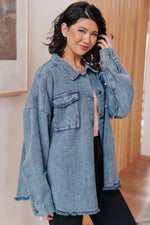 Just In Case Mineral Wash Shacket Womens Ave Shops