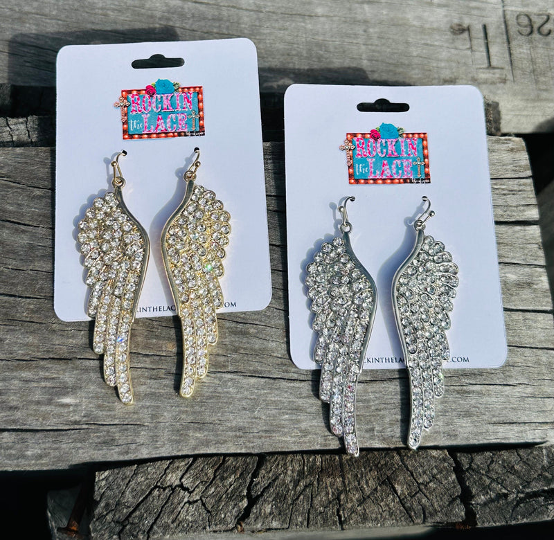 Let Your Wings Fly Earrings Rockin The Lace Boutique