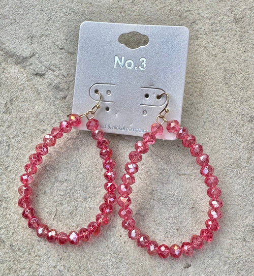 Light Pink Bead Earrings Rockin The Lace Boutique