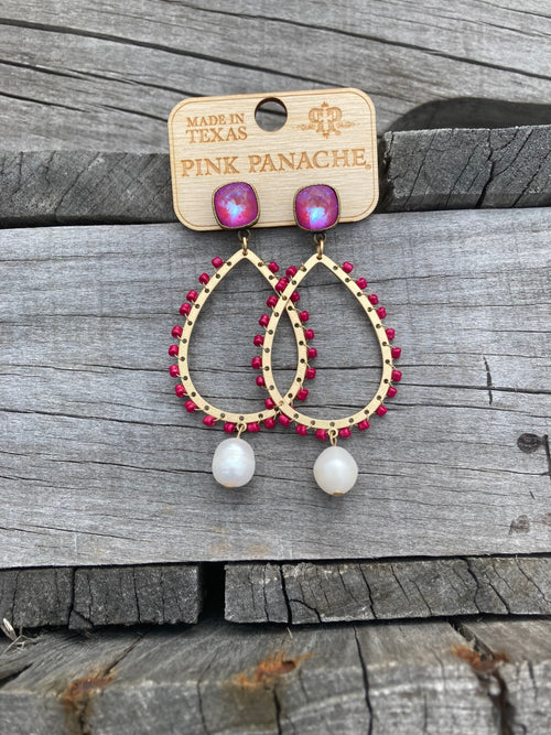 Me On You Earrings-Pink Panache Rockin The Lace Boutique