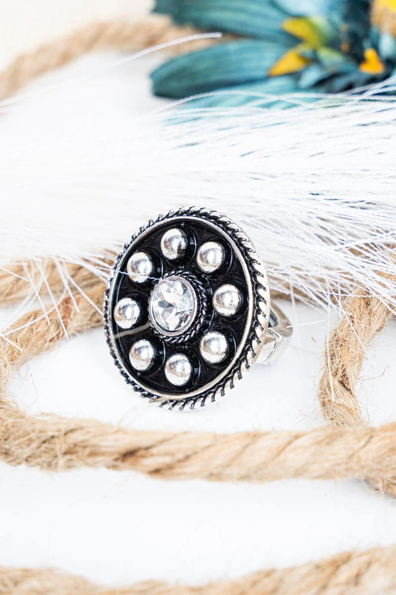 Longhorn Lane Crystal Stretch Ring