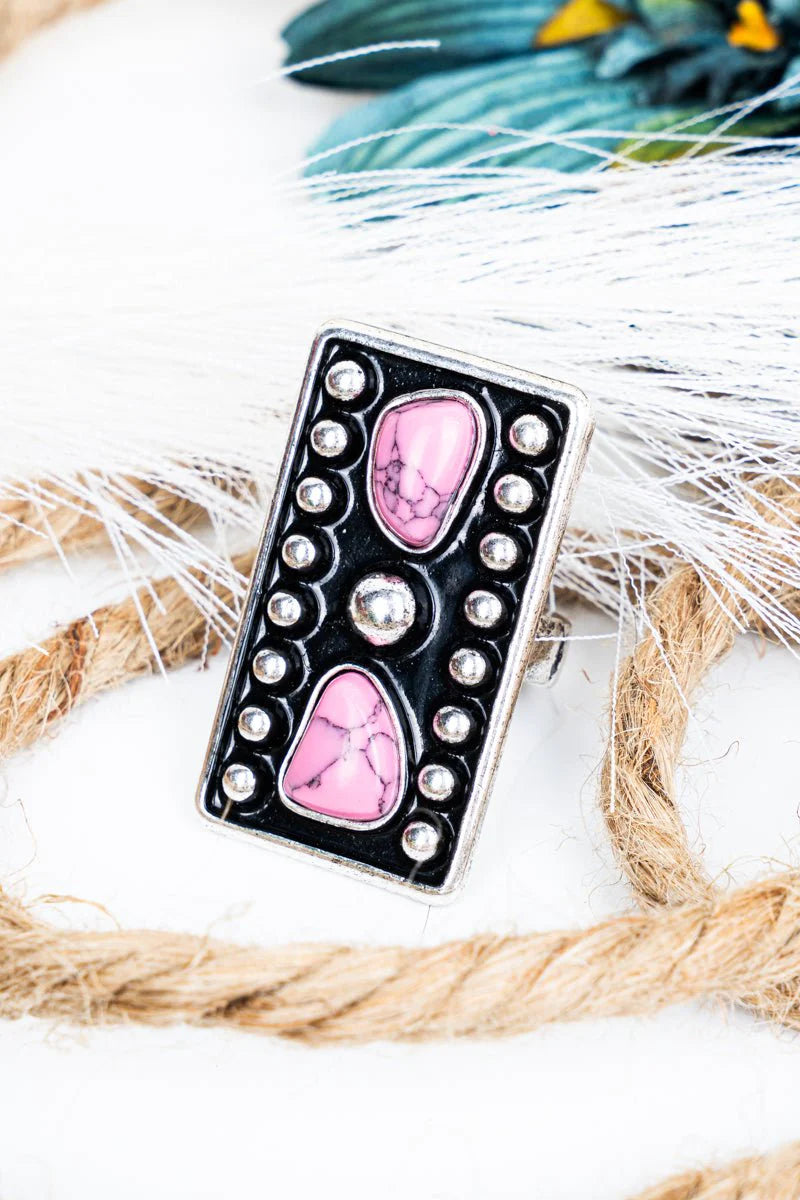 Roma Pink Stretch Ring