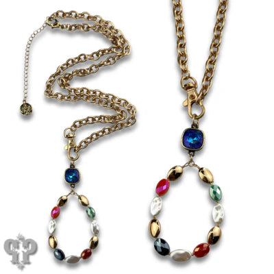 Oval Bead Blue necklace
