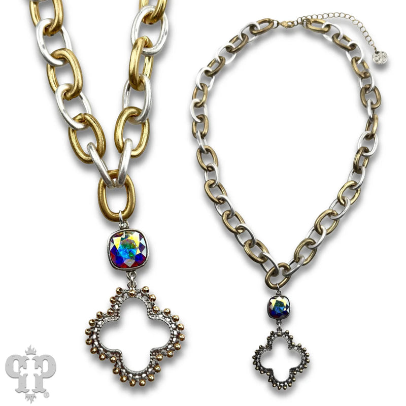 Clover Two Tone Necklace