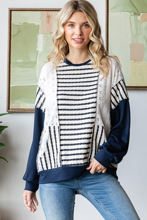 Blissful Navy & Stripe