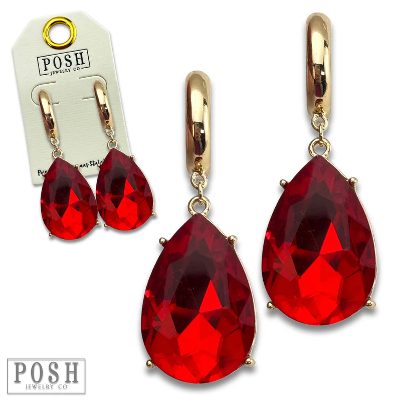 Always In Charge Earrings - Red