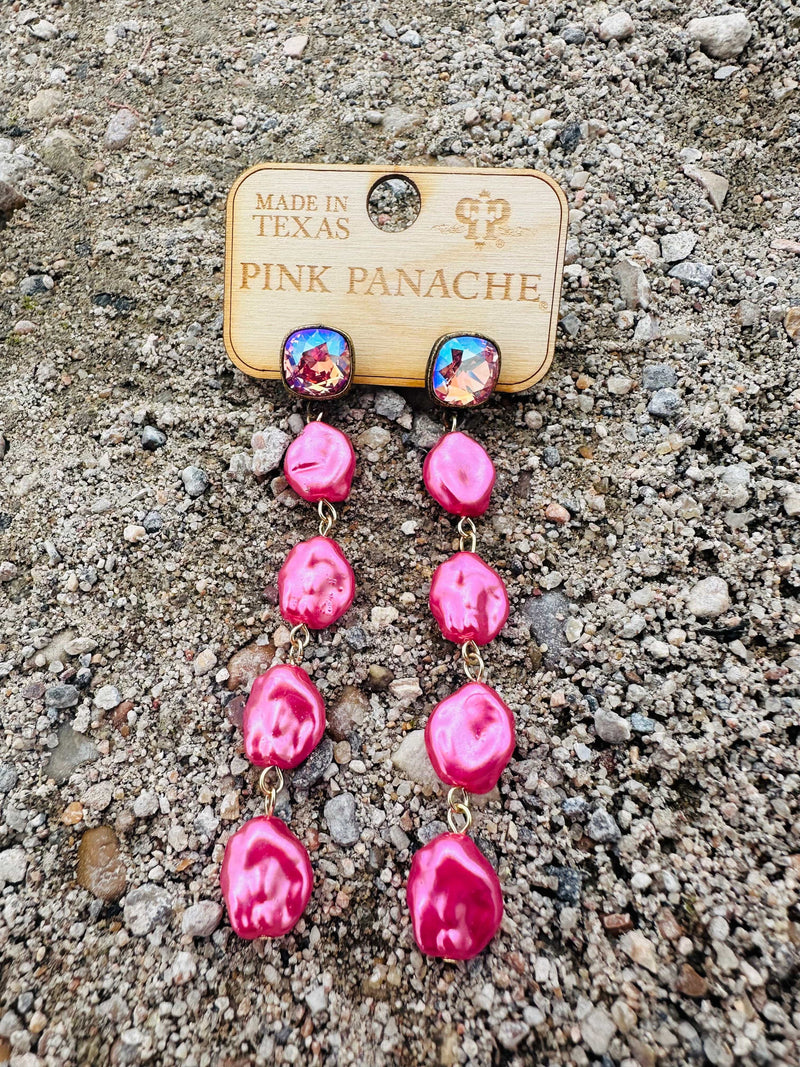 Petra Pink Earrings - Pink Panache Rockin The Lace Boutique