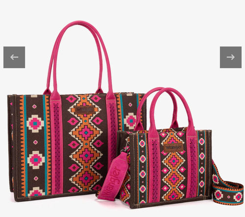 Pink Aztec Wrangler Tote Rockin The Lace Boutique