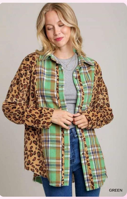 Posh Leopard & Plaid Shacket Rockin The Lace Boutique