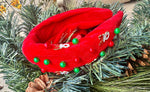 Red Christmas Headband Rockin The Lace Boutique