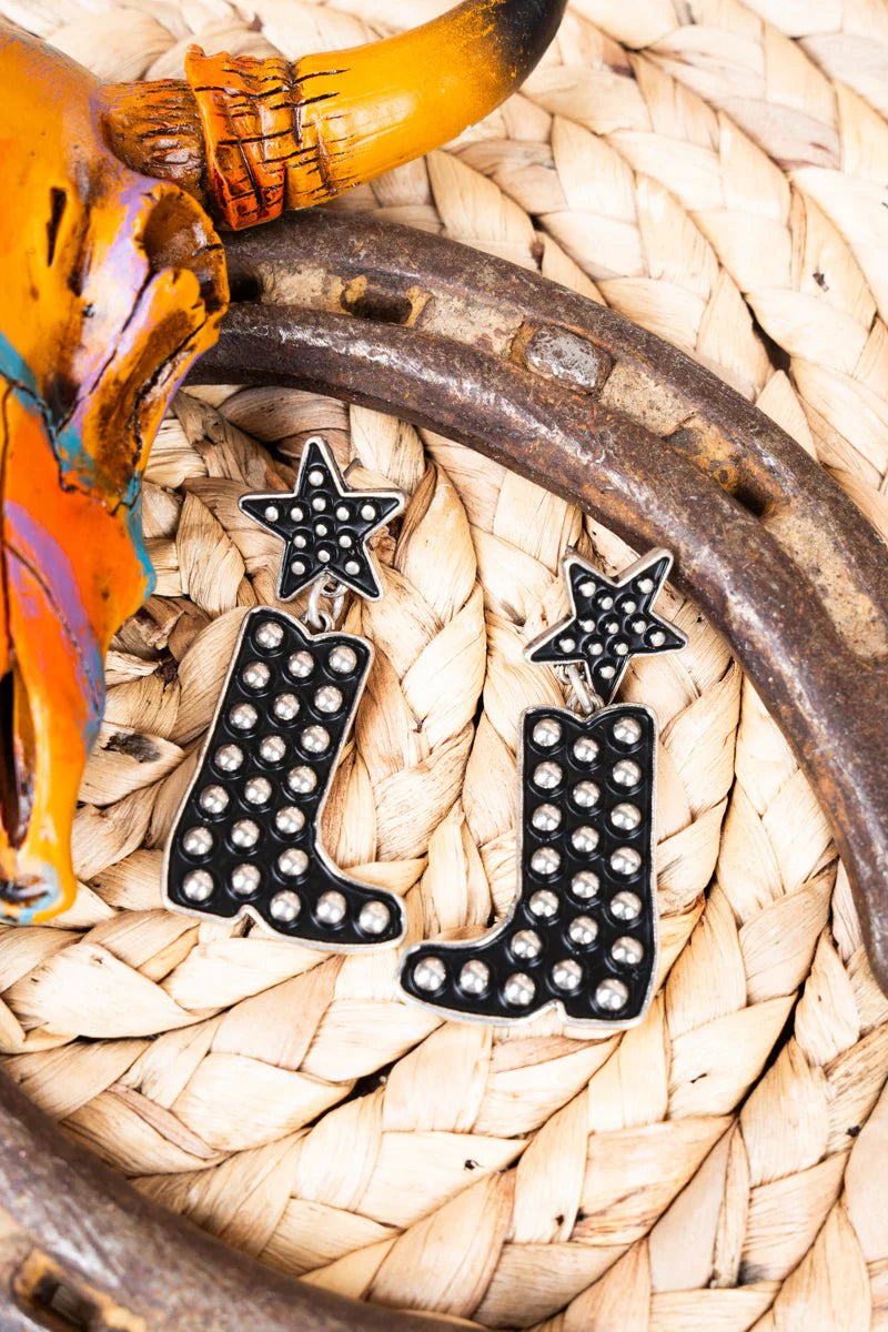 Studded Boot Earrings