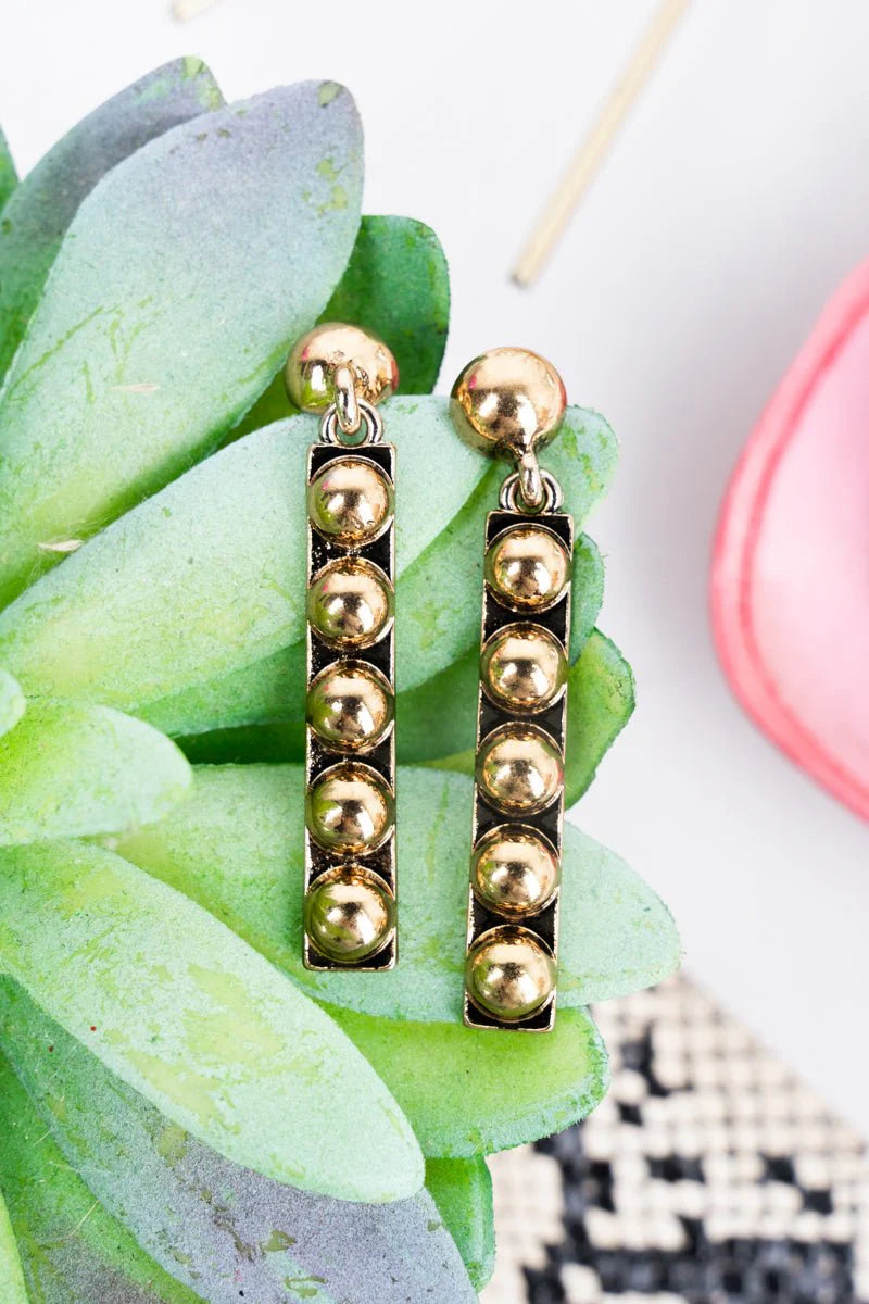 Prairie Peak Studded Earrings - Gold